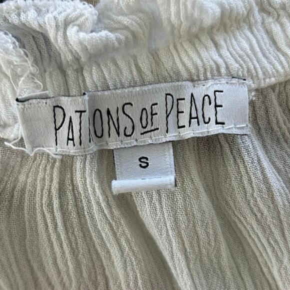 Patrons of Peace Women Prairie Boho Hippie Off Shoulder Top Blouse White Small - Picture 5 of 8